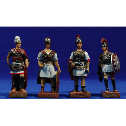 Gruppo 4 Soldati romani M2 10 cm resina
