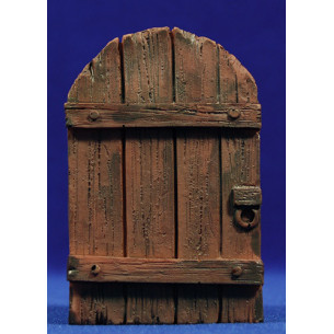 Round door wood imitation 9 cm resin