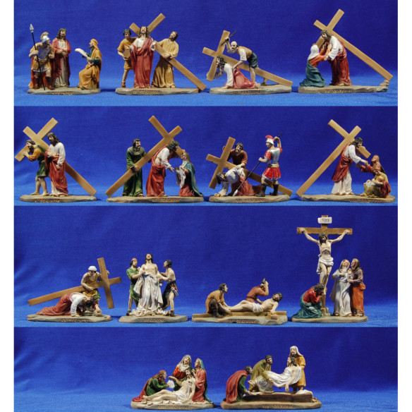 Via Crucis 9 cm in resina