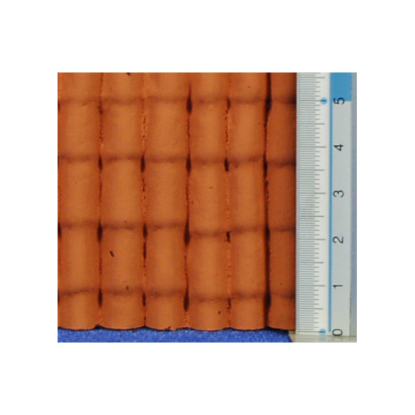 Tejado de tejas 1 cm plástico