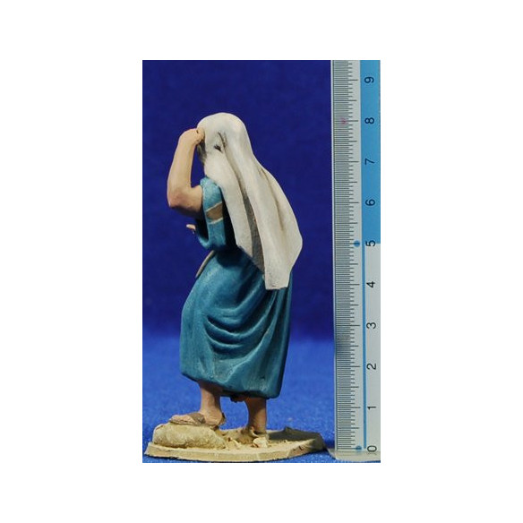 Anunciata 8 cm barro pintado De Francesco