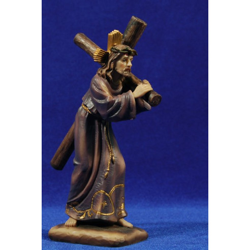 Jesús amb la creu Natzaré 18 cm resina