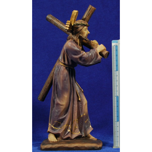 Gesù con la Croce Nazzareno 28 cm resina