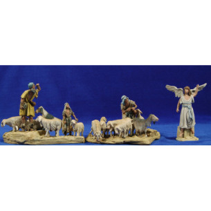 Annunciation spectacular  10 cm clay painted De Francesco