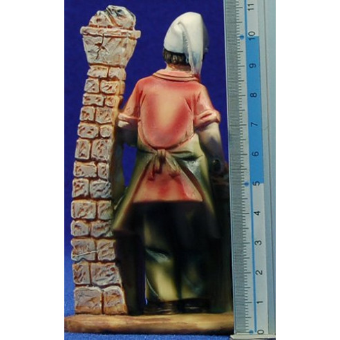Gruppo di 4 pastori variati mestiere 10 cm resina