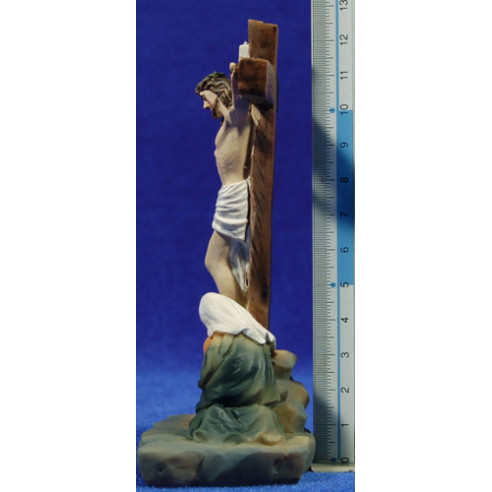 Crucificción con ladrones 9 cm resina