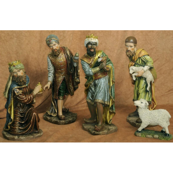 Kings and shepherd 52 cm resin
