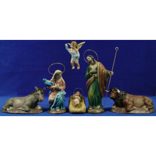 Natività 18 cm terracotta dipinte Figuralia
