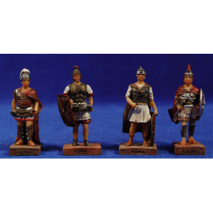 Group 4 Roman soldiers 7 cm resin