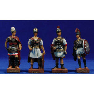 Grupo 4 soldados romanos M2 10 cm resina