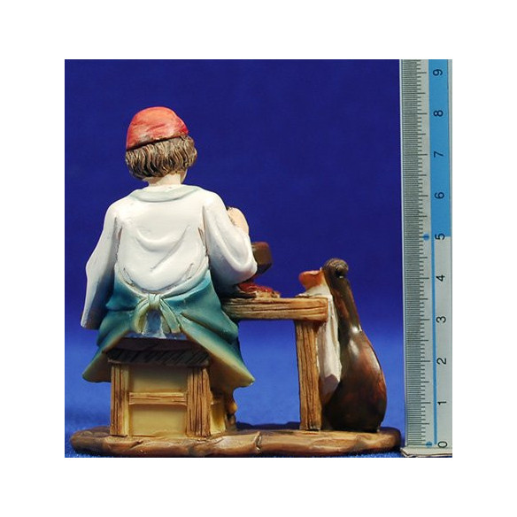 Gruppo di 3 pastori variati mestiere 10 cm resina