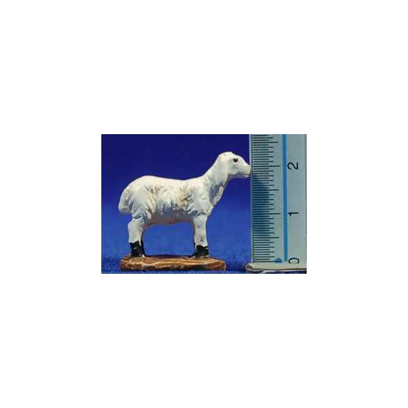 Grupo corderos cabras y perro 4-5 cm resina