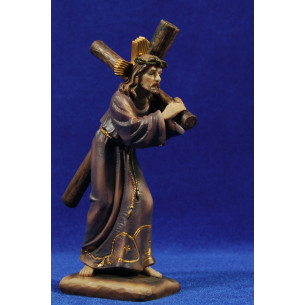 Jesús con la cruz Nazareno 18 cm resina
