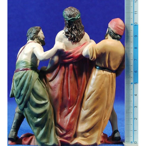 Gesù spogliato dei stoffe 12 cm resina