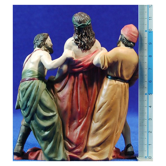 Gesù spogliato dei stoffe 12 cm resina
