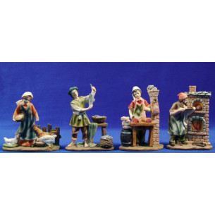 Grup 4 pastors oficis 14 cm resina