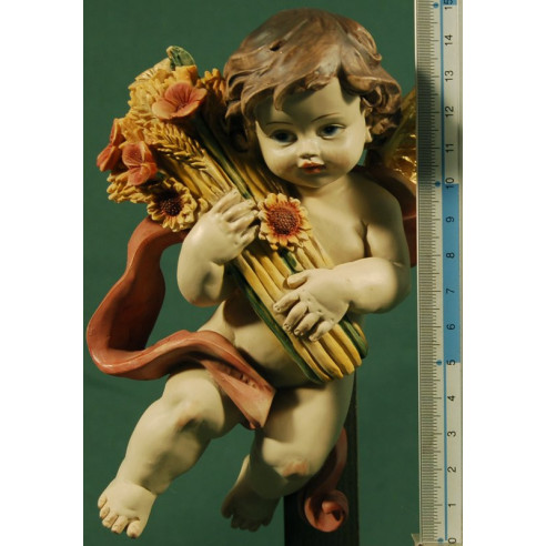 Four flowers angels hanging 16 cm resin