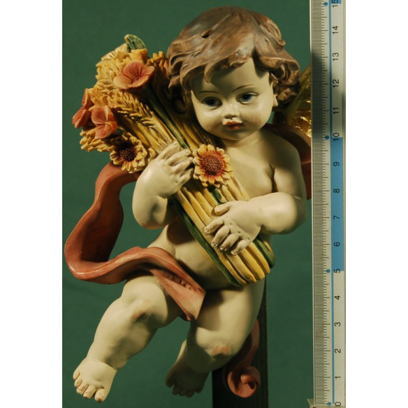 Four flowers angels hanging 16 cm resin