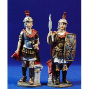 Pareja soldados romanos 14 cm resina