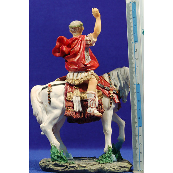 Soldado romano a caballo 13 cm resina