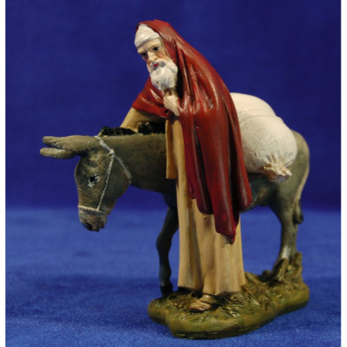 Shepherd with donkey 12 resin Martino Landi line