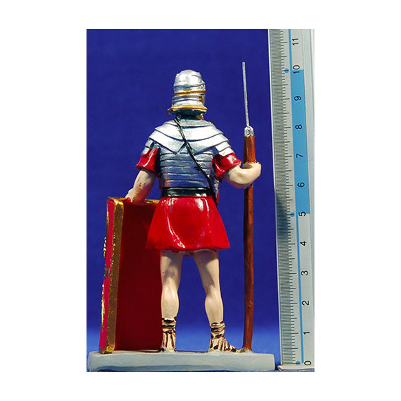 Soldado romano con escudo y lanza 10 cm resina Linea Martino Landi