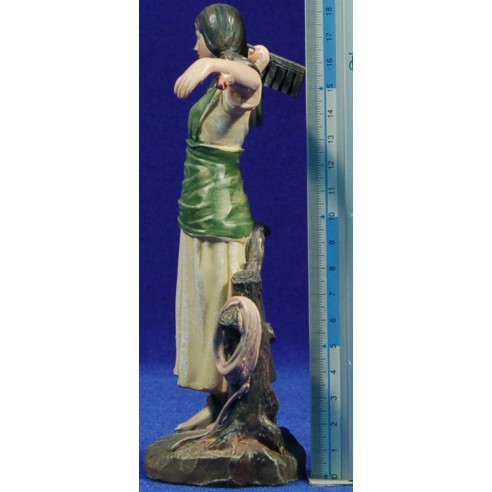Gruppo lavoratori con aratro rastrello 17 cm resina