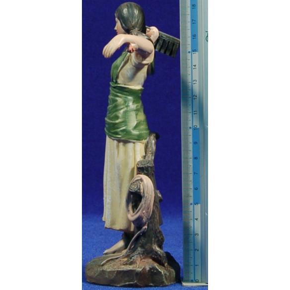 Gruppo lavoratori con aratro rastrello 17 cm resina