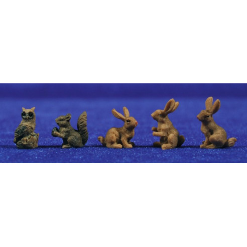Animal's group 8 cm resin