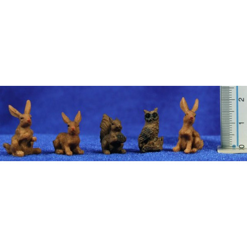 Animal's group 8 cm resin