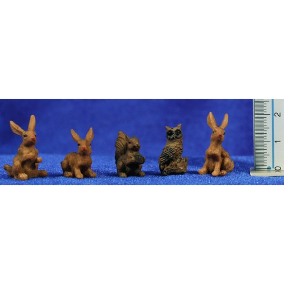 Animal's group 8 cm resin