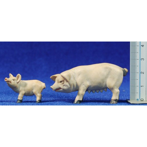 Gruppo di maiali 8 cm resina Belenes Puig