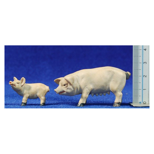 Gruppo di maiali 8 cm resina Belenes Puig