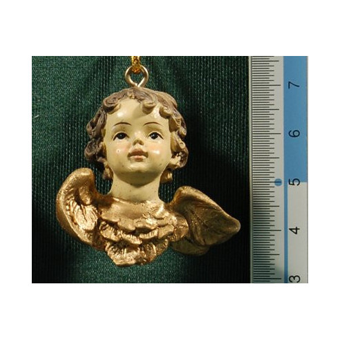 Due busti angelo appesi 4 cm resina