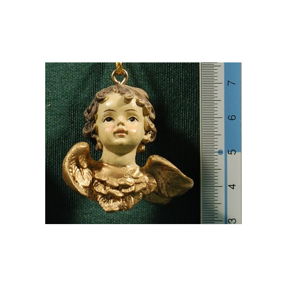 Dos busts d'àngel penjar 4 cm resina