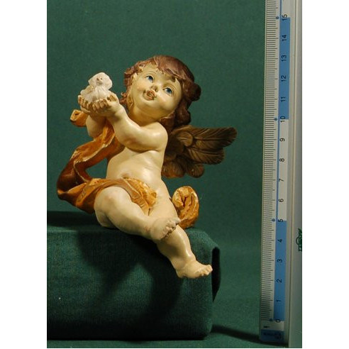 Quattro angeli seduti 12 cm resina