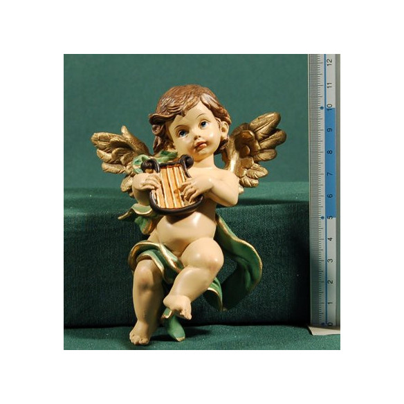 Cuatro ángeles músicos colgar 12 cm resina