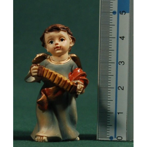 Seis ángeles músicos de pie 4,5 cm resina