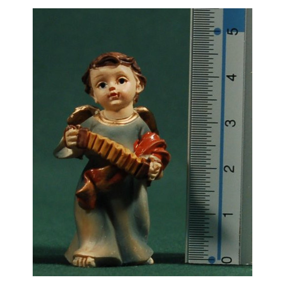 Sei angeli musicanti in piedi 4,5 cm resina