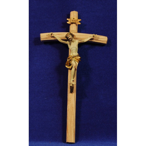 Jesús a la creu 9 cm resina i fusta