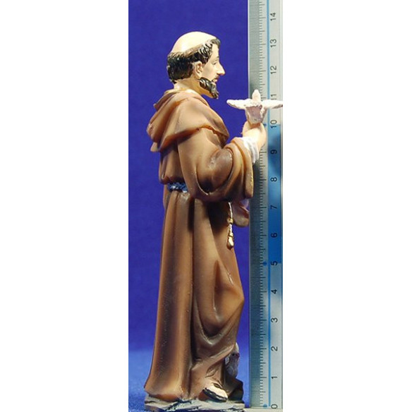 Sant Francesc d'Assís 13 cm Resina