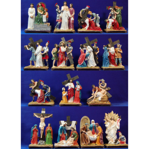Via Crucis 18 cm in resina