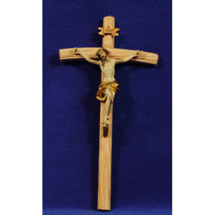 Jesús en la cruz 9 cm resina y madera
