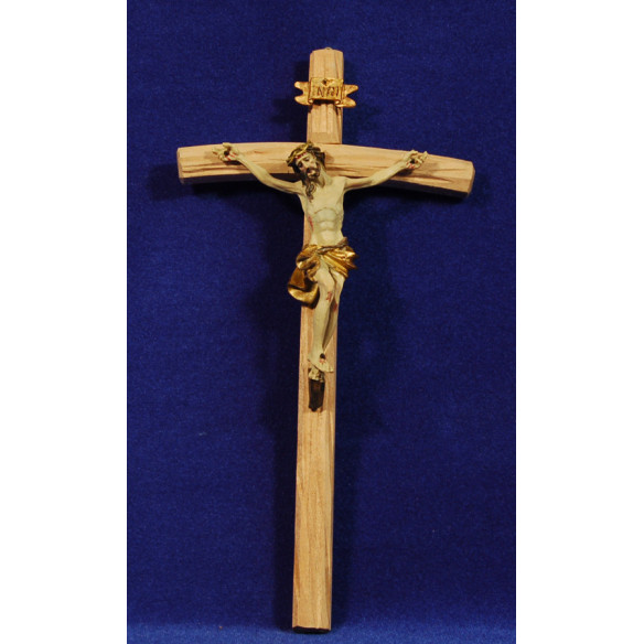 Jesús en la cruz 9 cm resina y madera