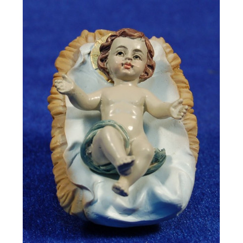 Nen Jesús amb llitet 11 cm resina