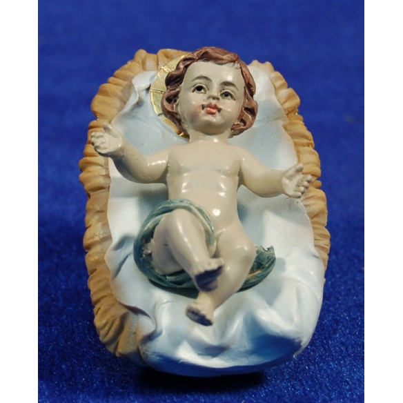 Nen Jesús amb llitet 11 cm resina