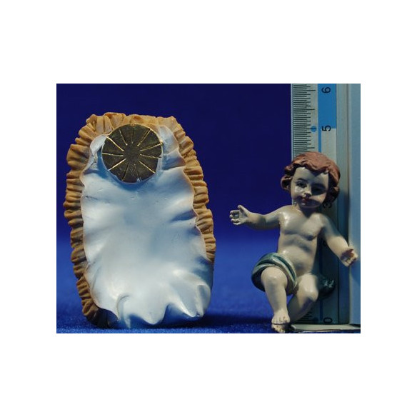Nen Jesús amb llitet 11 cm resina