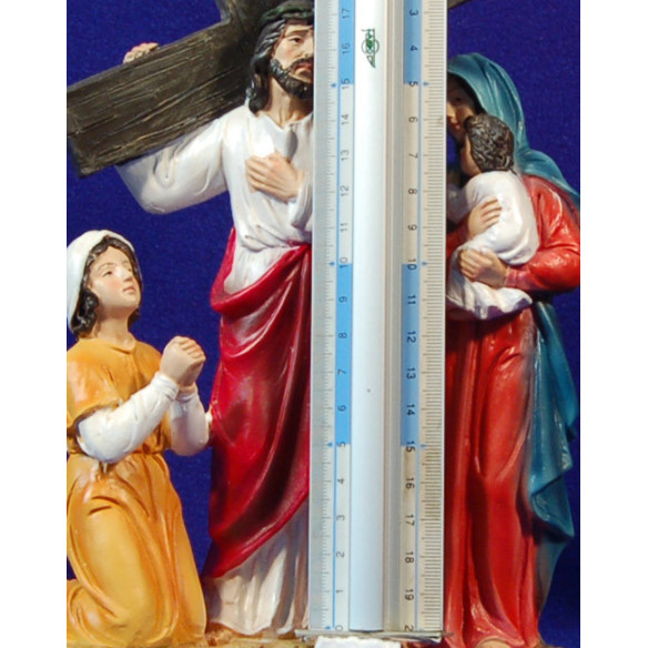 Viacrucis 18 cm resina