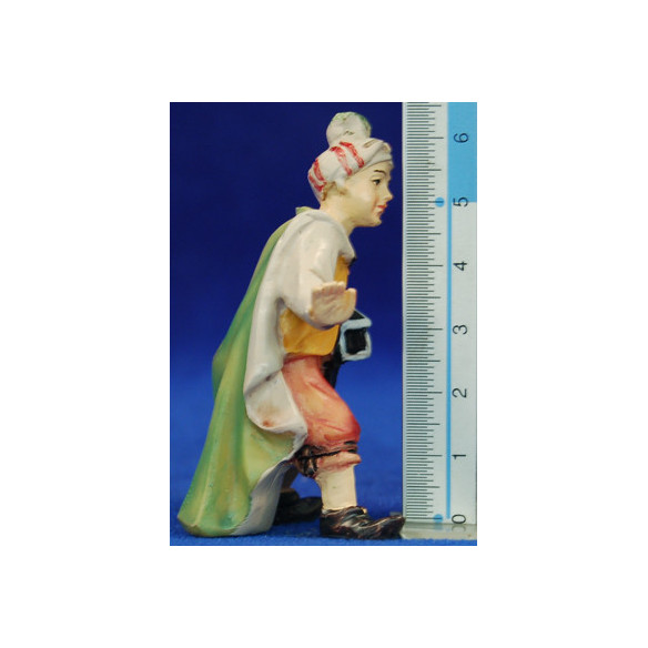 Conductor d'elefantes joven 9 cm resina