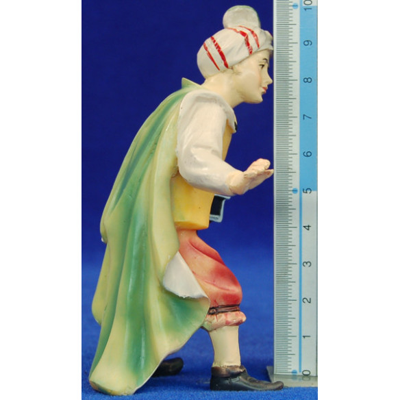 Conductor d'elefantes joven 13 cm resina